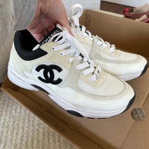 Chanel sneakers worn with marks